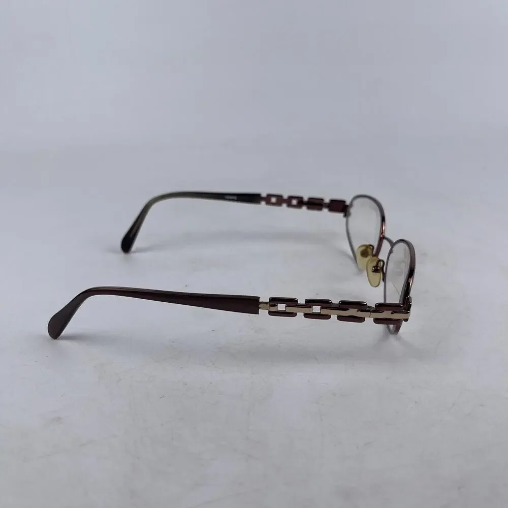 Tempo 001 Eyeglasses Frame Womens Bronze Gold‎ Metal Oval 53-19-140